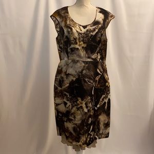 Piazza Sempione Abstract Dress with Slip